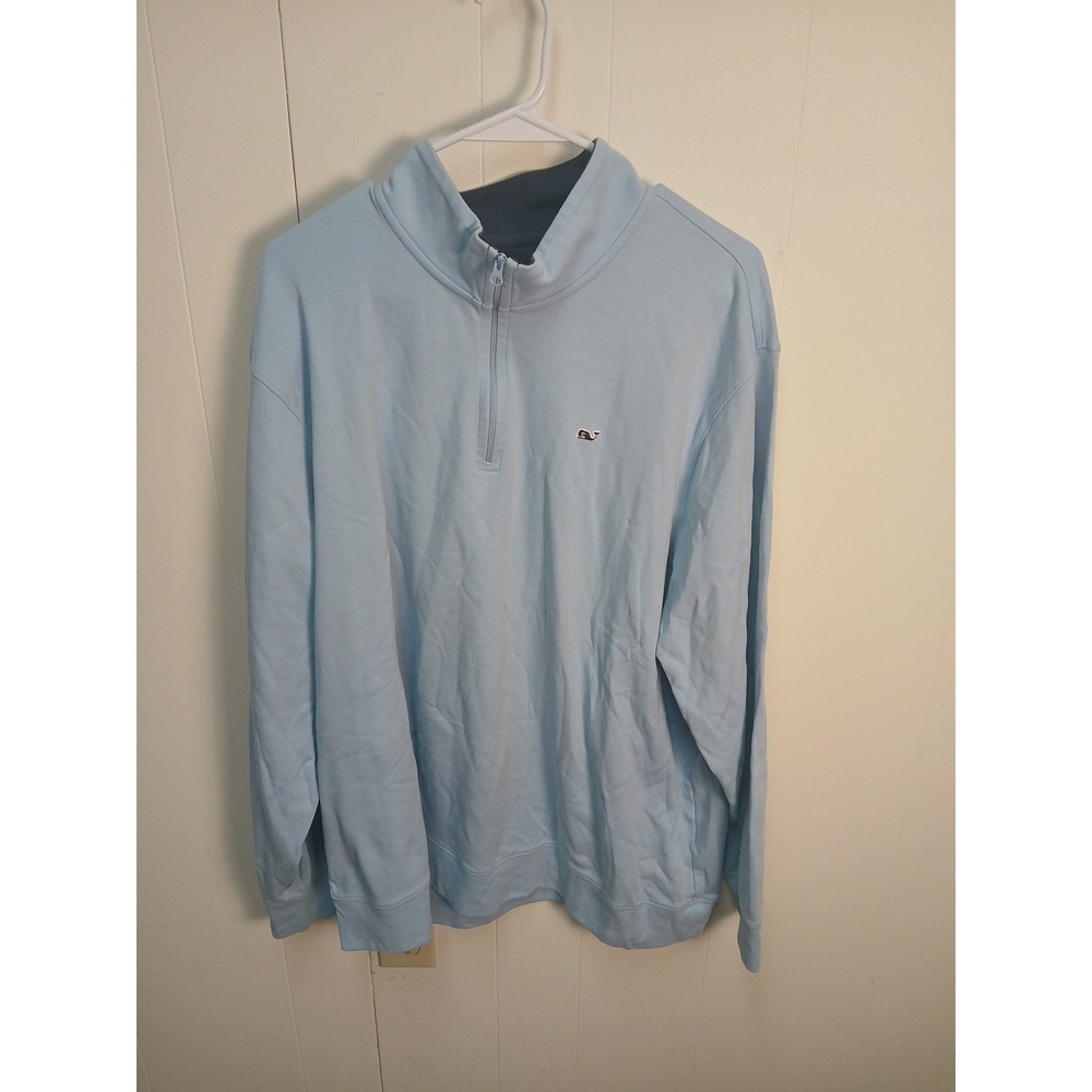 Vineyard Vines Men's Blue Quarter Zip Pullover S XXL